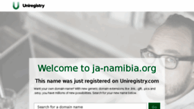 What Ja-namibia.org website looked like in 2018 (6 years ago)