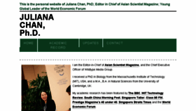 What Julianachan.org website looked like in 2018 (6 years ago)