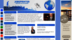 What Jobsprinter.de website looked like in 2018 (6 years ago)