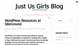 What Justusgirlsblog.com website looked like in 2018 (6 years ago)