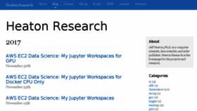 What Jeffheaton.com website looked like in 2018 (7 years ago)
