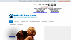 What Juanitahillsanimalhospital.com website looked like in 2018 (6 years ago)