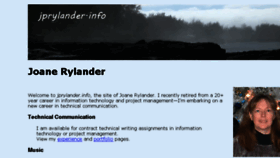 What Jprylander.info website looked like in 2018 (6 years ago)
