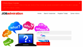 What Jobadmiration.com website looked like in 2018 (6 years ago)