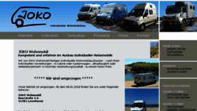 What Joko-wohnmobil.de website looked like in 2018 (6 years ago)