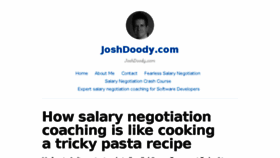 What Joshdoody.com website looked like in 2018 (7 years ago)