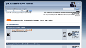 What Jfkassassinationforum.com website looked like in 2018 (5 years ago)