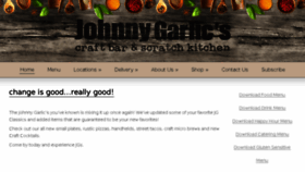 What Johnnygarlics.com website looked like in 2018 (6 years ago)