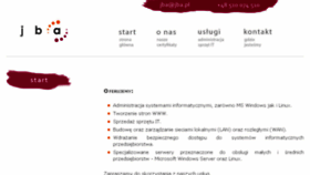 What Jba.pl website looked like in 2018 (6 years ago)