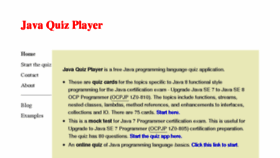 What Javaquizplayer.com website looked like in 2018 (6 years ago)