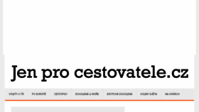 What Jenprocestovatele.cz website looked like in 2018 (6 years ago)