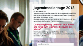 What Jugendmedientage.de website looked like in 2018 (5 years ago)