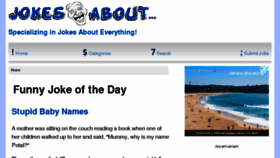 What Jokesabout.net website looked like in 2018 (5 years ago)