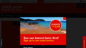 What Jet2.com website looked like in 2018 (5 years ago)