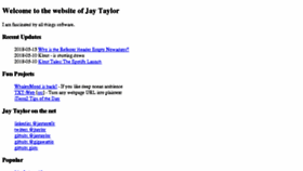 What Jaytaylor.com website looked like in 2018 (5 years ago)