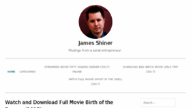 What Jamesshiner.com website looked like in 2018 (5 years ago)