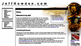 What Jeffhowden.com website looked like in 2018 (5 years ago)