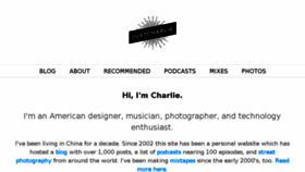 What Justcharlie.com website looked like in 2018 (5 years ago)