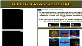 What Justmahjonggsolitaire.com website looked like in 2018 (5 years ago)