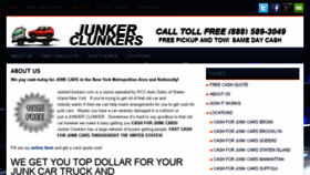 What Junkerclunkers.com website looked like in 2018 (5 years ago)