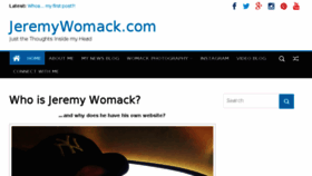 What Jeremywomack.com website looked like in 2018 (5 years ago)