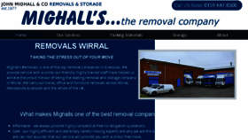 What Johnmighallremovals.co.uk website looked like in 2018 (5 years ago)