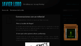 What Javierlobo.com website looked like in 2018 (5 years ago)