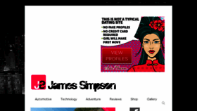 What Jamessimpson.co.uk website looked like in 2018 (5 years ago)