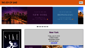 What Joyofsake.com website looked like in 2018 (5 years ago)