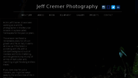 What Jeffcremerphotography.com website looked like in 2018 (5 years ago)