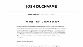 What Joshducharme.com website looked like in 2018 (5 years ago)