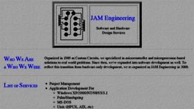 What Jamengineering.com website looked like in 2018 (5 years ago)