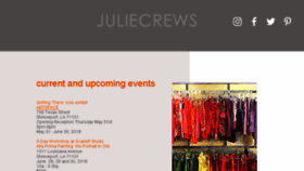 What Juliecrews.com website looked like in 2018 (5 years ago)