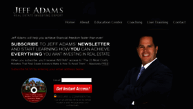 What Jeffadams.com website looked like in 2018 (5 years ago)