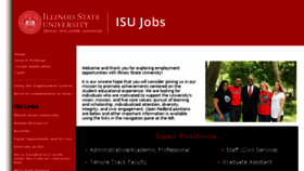 What Jobs.ilstu.edu website looked like in 2018 (8 years ago)
