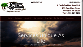 What Johnsonwilliamsfuneralhome.com website looked like in 2018 (5 years ago)