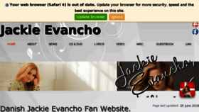 What Jackieevancho.dk website looked like in 2018 (5 years ago)