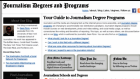 What Journalismdegree.org website looked like in 2018 (5 years ago)