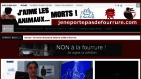 What Jeneportepasdefourrure.com website looked like in 2018 (5 years ago)
