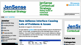 What Jensense.com website looked like in 2018 (5 years ago)