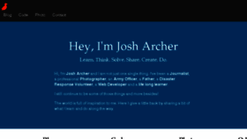 What Joshuaarcher.co.uk website looked like in 2018 (5 years ago)