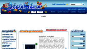 What Jatekhaz.hu website looked like in 2018 (5 years ago)
