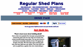 What Just-sheds.com website looked like in 2018 (5 years ago)
