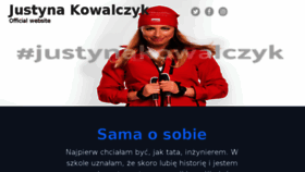 What Justyna-kowalczyk.pl website looked like in 2018 (5 years ago)