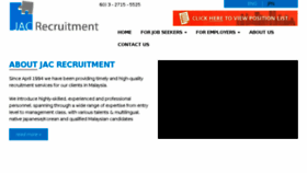 What Jac-recruitment.my website looked like in 2018 (5 years ago)