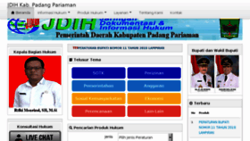 What Jdih.padangpariamankab.go.id website looked like in 2018 (5 years ago)