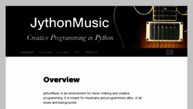 What Jythonmusic.org website looked like in 2018 (5 years ago)