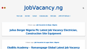 What Jobvacancy.com.ng website looked like in 2018 (5 years ago)