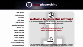 What Jesusplusnothing.com website looked like in 2018 (5 years ago)