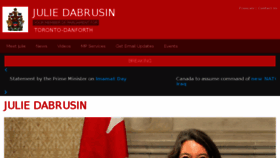 What Juliedabrusin.ca website looked like in 2018 (5 years ago)